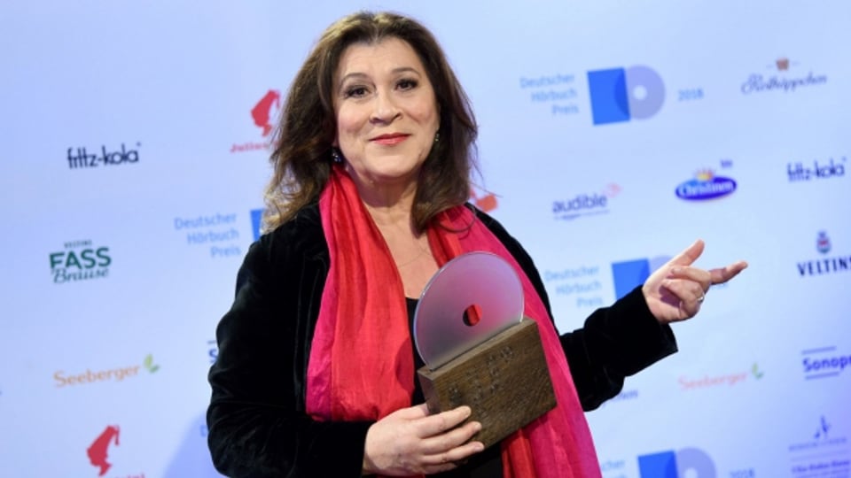 Eva Mattes bei der Verleihung des Deutschen Hörspielpreises 2018