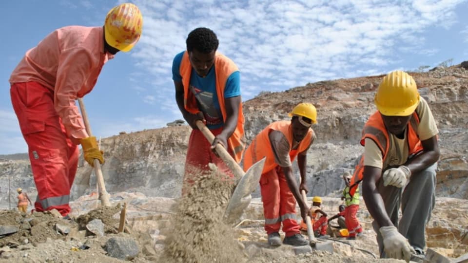 Bauarbeiten am Staudamm in Äthiopien