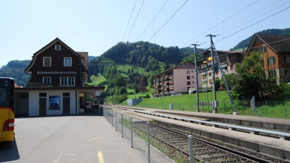 Ein Bahnhof in der Gemeinde Neckertal