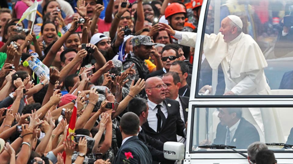 Ankunft von Papst Franziskus in Rio de Janeiro.