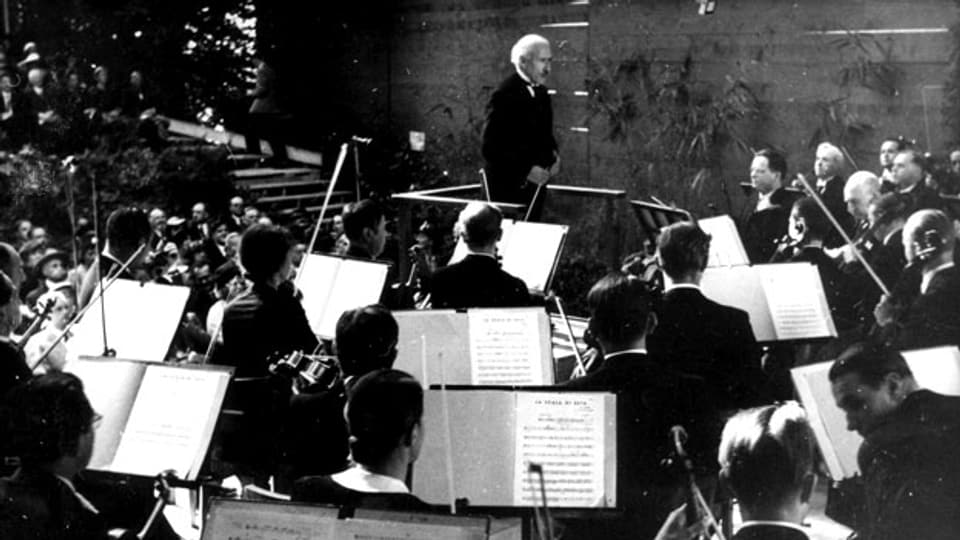 Arturo Toscanini dirigiert in Tribschen, 25. August 1938, Luzern.
