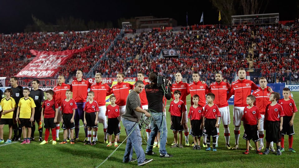 Fussballspiel Albanien–Schweiz am Samstag.