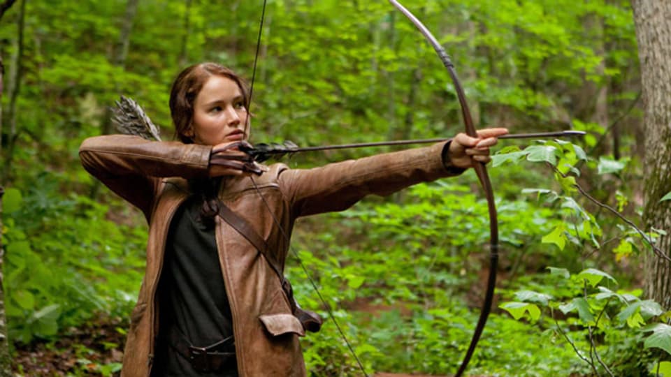 Jennifer Lawrence in der Rolle der Hauptfigur Katniss Everdeen.