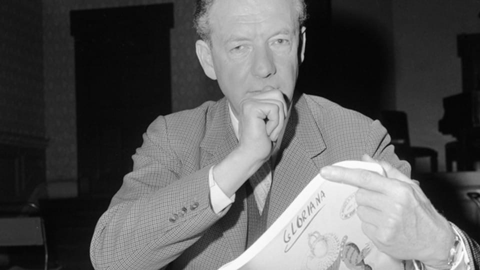 Der Komponist Benjamin Britten im Jahre 1963 in London.