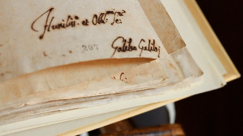 Die Unterschrift von Galileo Galilei.