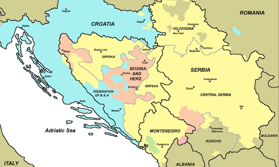 Serbokroatisch: Im ehemaligen Jugoslawien noch zusammengefasst, ist sie heute in mehrere Sprachen aufgeteilt.