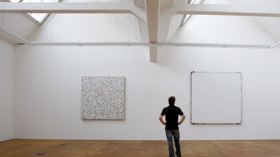 Die Hallen Neue Kunst – hier 2009 mit einer Ausstellung von Robert Ryman.