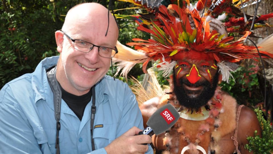 SRF Korrespondent Urs Wälterlin in Papua Neuginea.