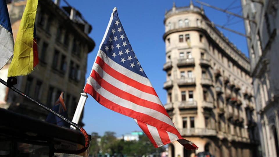 Annäherung zwischen den USA und Kuba: In Havanna weht eine US-Flagge