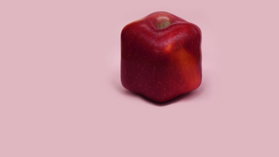 Ein genmanipulierter Apfel