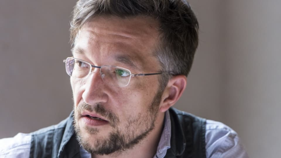 Lukas Bärfuss während seiner Lesung am 20. Internationalen Literaturfestival Leukerbad, 2015.