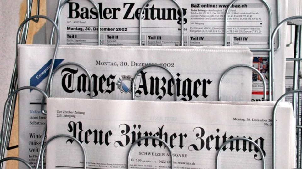 Eine Auswahl Schweizer Tageszeitungen