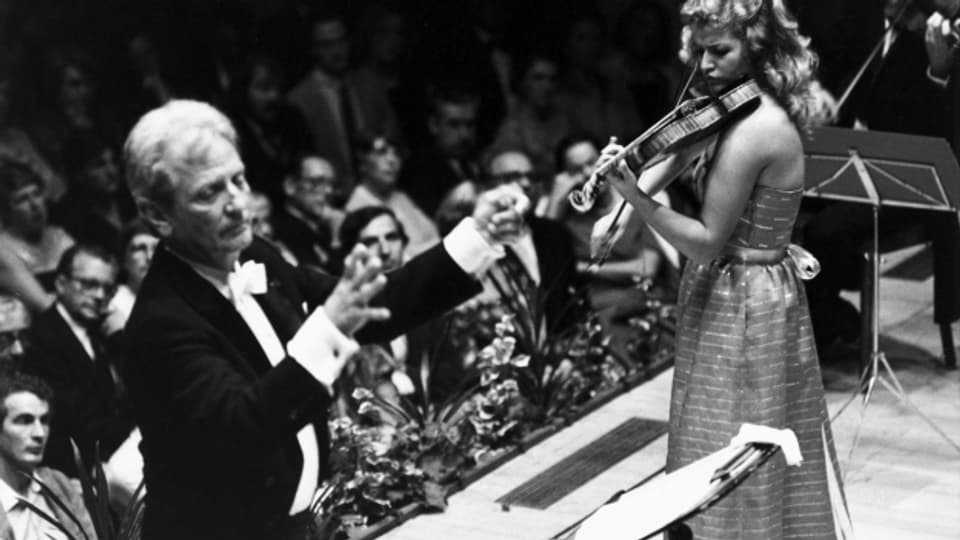 Rudolf Baumgartner mit der Violinistin Anne-Sophie Mutter