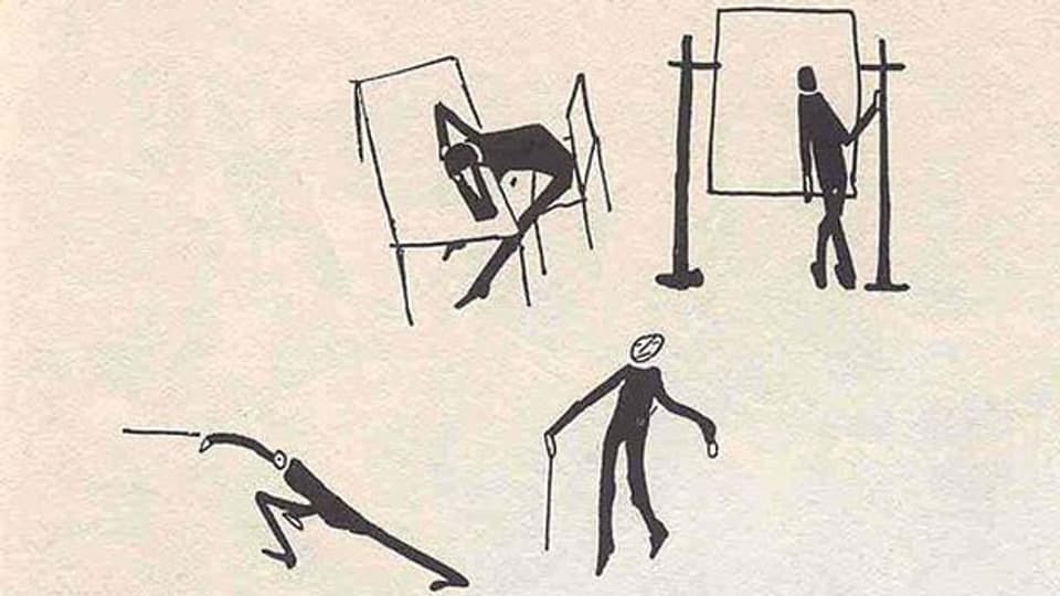Franz Kafkas Zeichnungen, wie sie in Eugene Jolas' Avantgarde-Zeitschrift «transition» 1938 veröffentlicht wurden.
