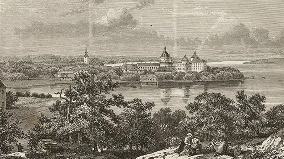 Das Schloss Gripsholm in einer Illustration von 1865.