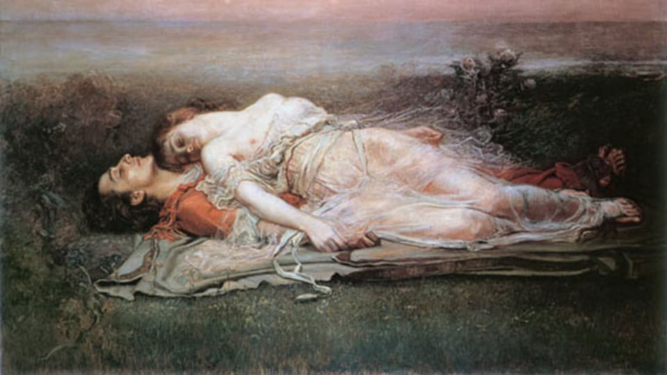 Tristan und Isolde, gemalt von Rogelio de Egusquiza (1845–1915).