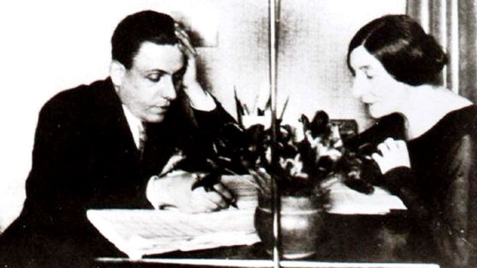 Francis Poulenc und Wanda Landowska.