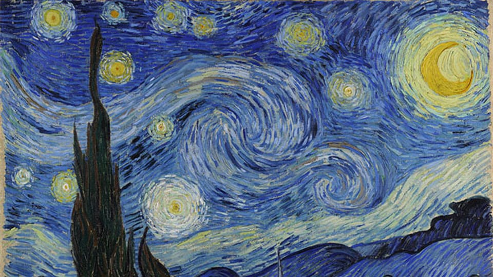 «The Starry Night» von Vincent van Gogh, 1889 (Ausschnitt).