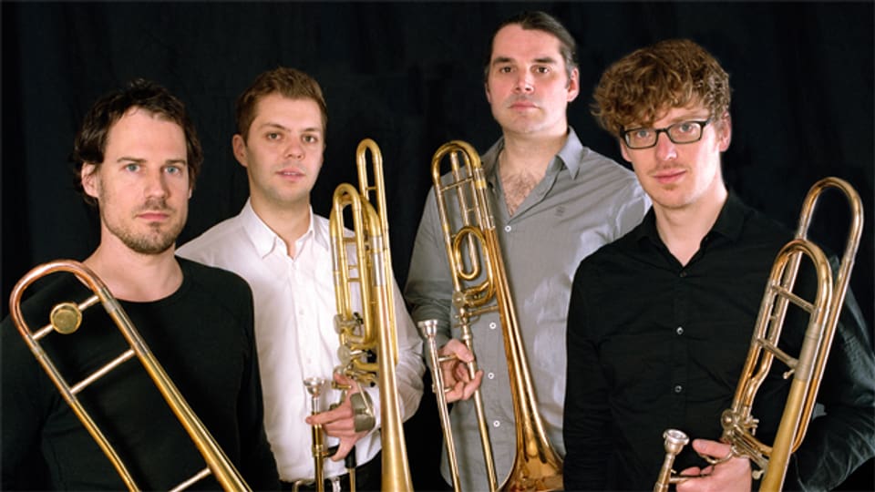 Das Vertigo Trombone Quartet.