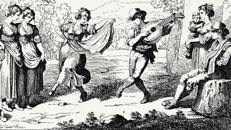 Der Saltarello ist ein lebhafter Tanz, der in Italien erstmals im 14. Jahrhundert erwähnt wird.