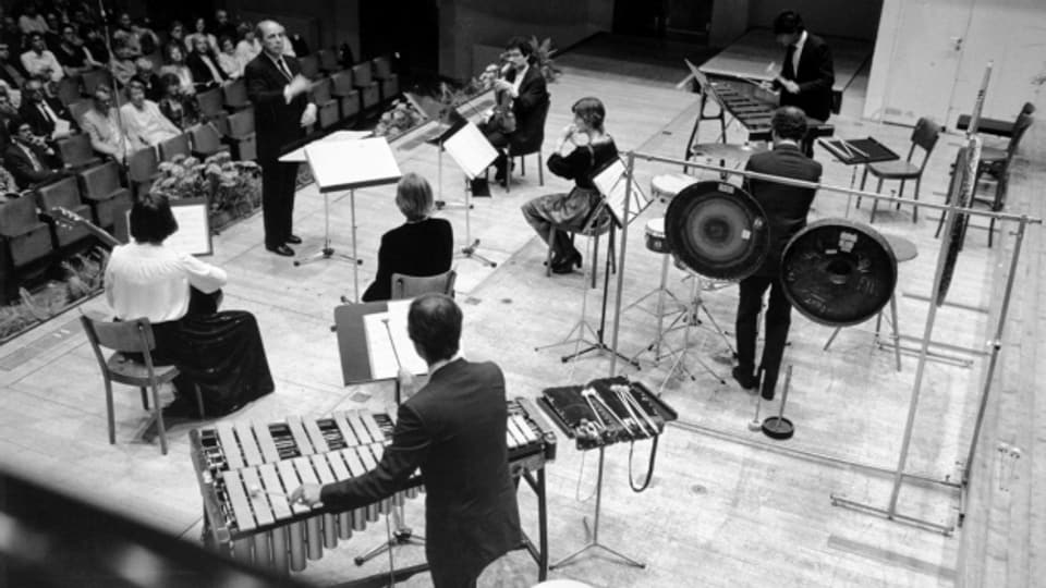 Das Ensemble Intercontemporain 1985 unter Leitung von Pierre Boulez in Luzern