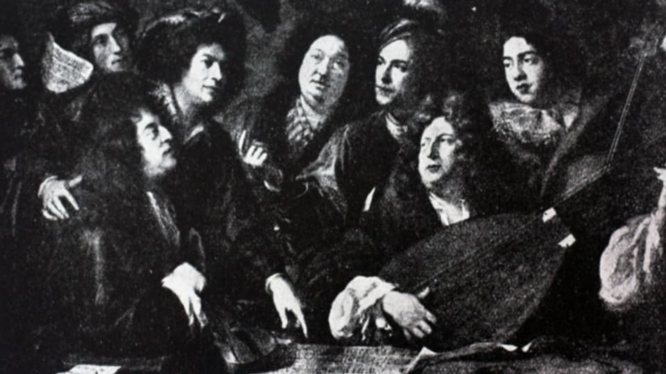 Musiker am Hof von Louis XIV, gemalt vom Barockkünstler Francois Puget.