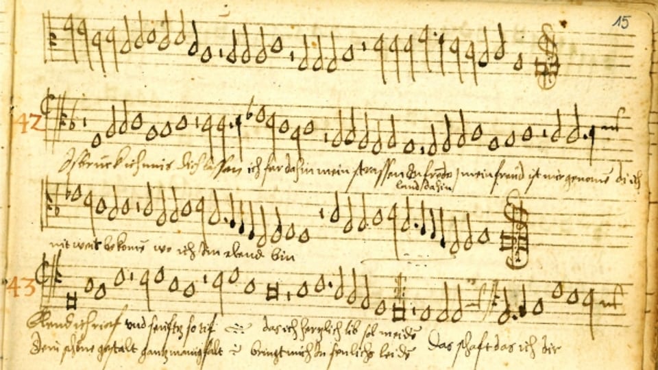 «Innsbruck, ich muss dich lassen» – Text, Melodie und Chorsatz von Heinrich Isaac.