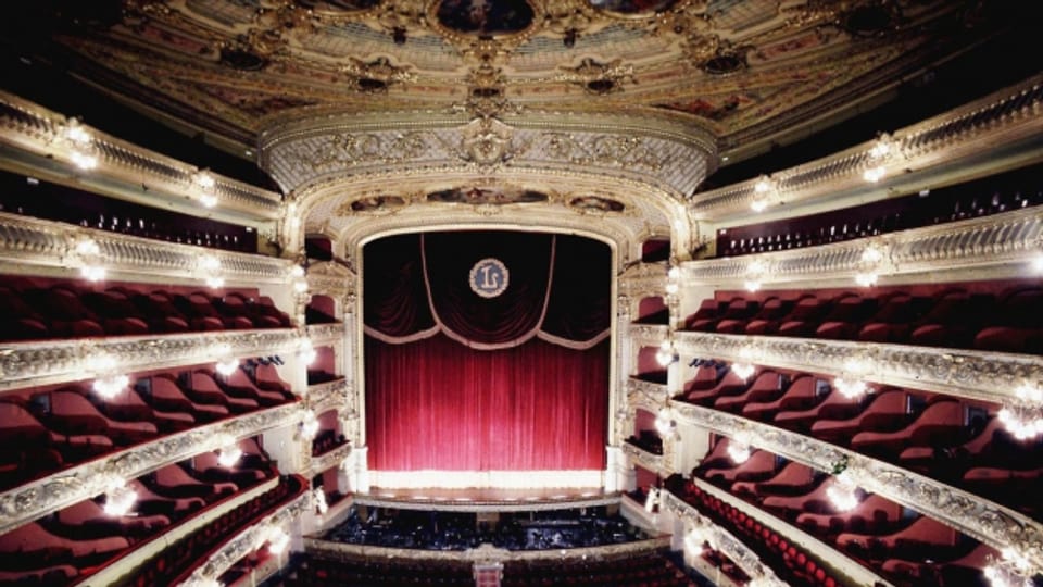 Der alte Saal im Gran Teatre del Liceu in Barcelona, bevor er 1994 niederbrannte.
