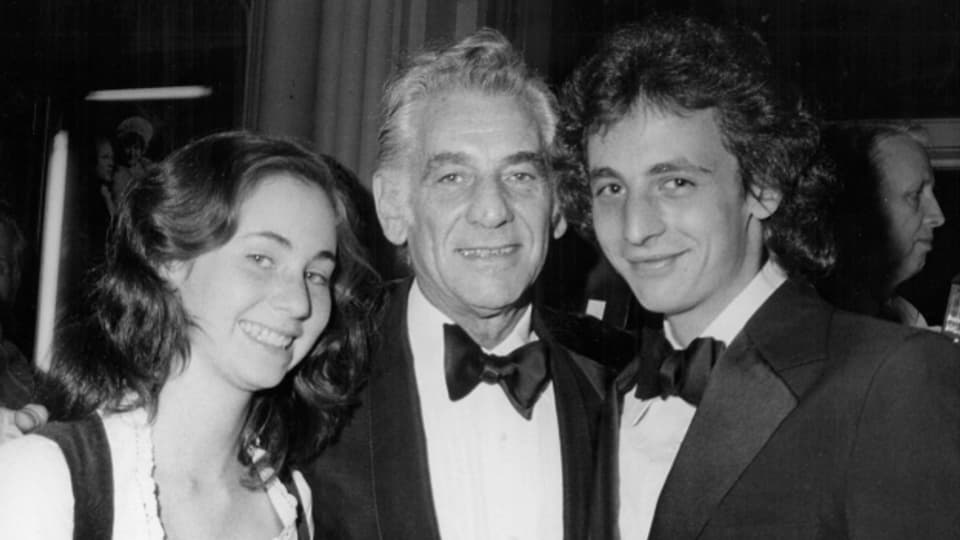 Leonard Bernstein mit seiner Tochter Jamie und seinem Sohn Alexander