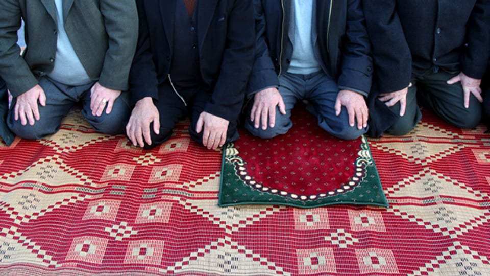 Weit verbreitete Demutshaltung: Muslime in Albanien beim Gebet.