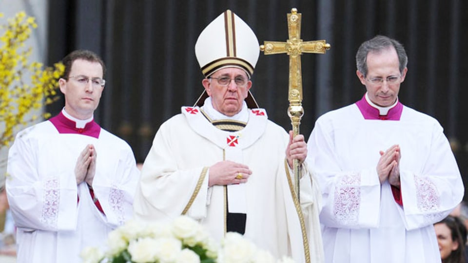 Papst Franziskus während der diesjährigen Ostermesse.