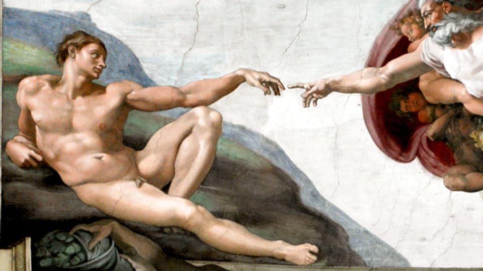 Die Erschaffung Adams von Michelangelo.