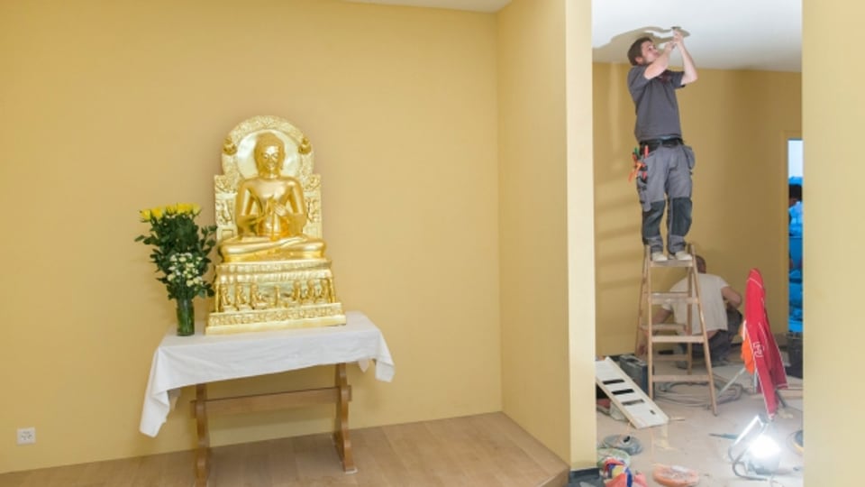 Eine Buddha-Statue im Haus der Religionen.