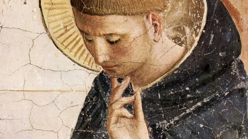 Dominikus, Gründer des Dominikanerordens, in einem Fresko von Fra Angelico in San Marco (Florenz).