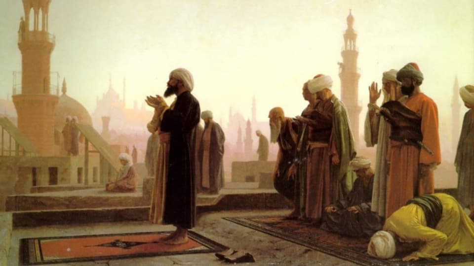 Muslime in Kairo: ein Gemälde von Jean-Léon Gérôme (1865).