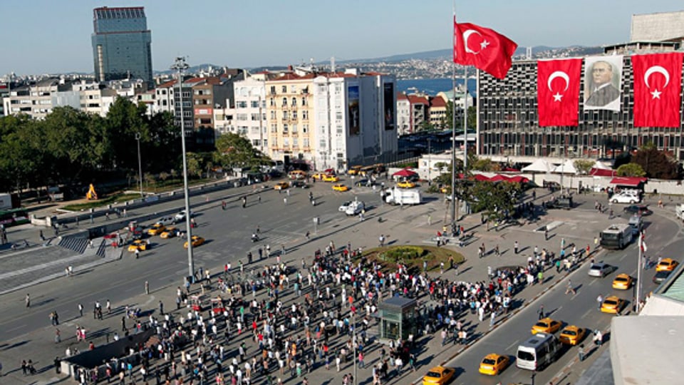Die Staatsmacht gegen das Volk: Der Taksim-Platz im Juni 2013.