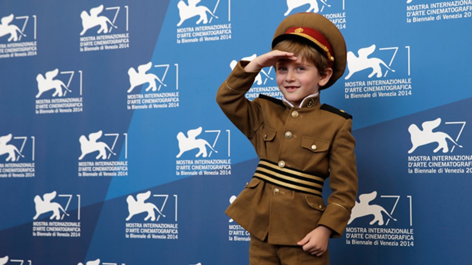 Kinderschauspieler Dachi Orvelashvili posiert am Fototermin für die Premiere von «The President».