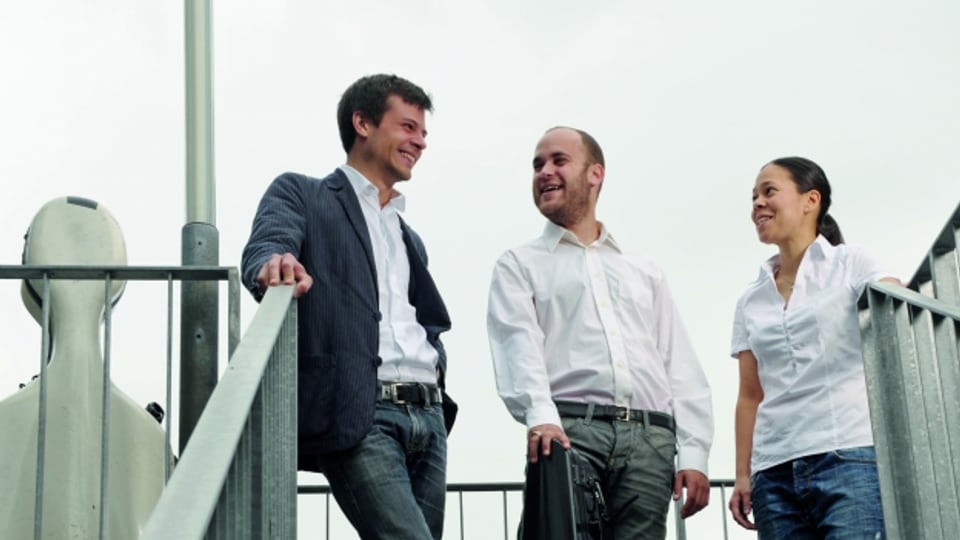 Windstärke, musikalisch umgesetzt: Das Trio Rafaele mit Flurin Cuonz, Daniel Meller und Maki Wiederkehr.