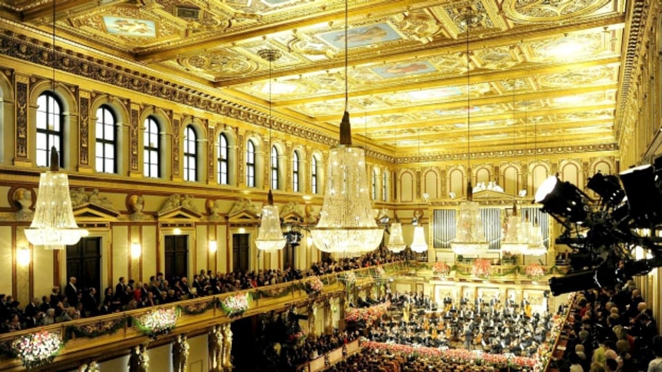 Die Philharmoniker in ihrem Heimatsaal in Wien.