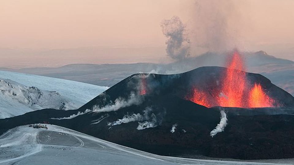Ausbruch des Vulkans Eyjafjöll in Island.