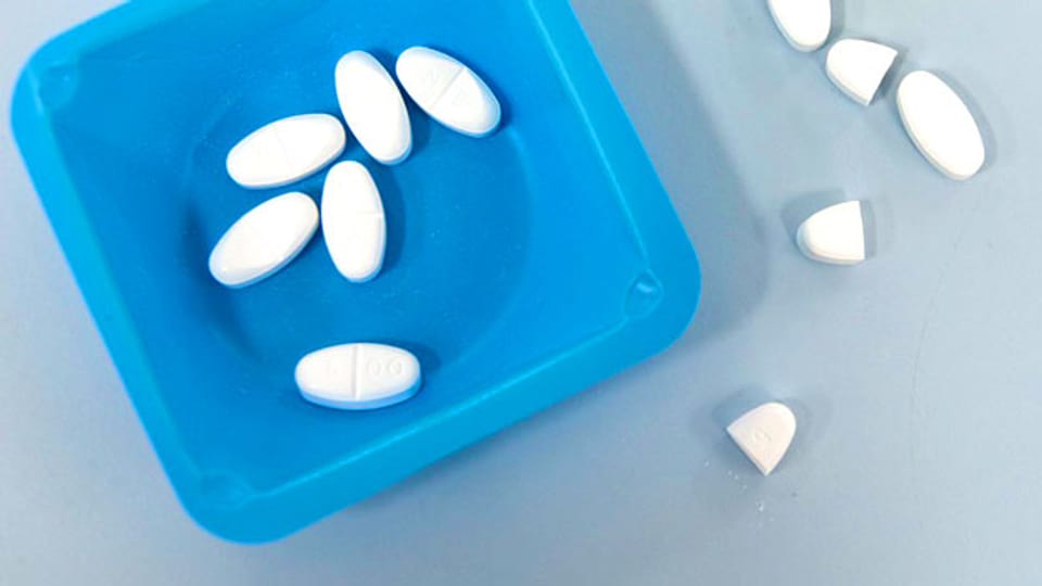 Placebo-Pillen im Labor der Mepha Pharma AG in Aesch.