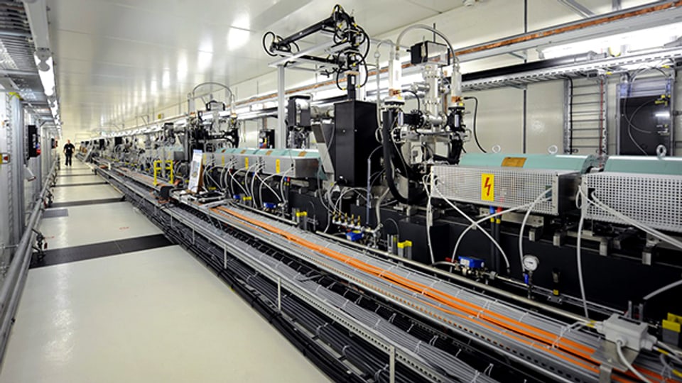 Die erste Stufe der SwissFEL Freie-Elektronen-Röntgenlaser Anlage im Paul Scherrer Institut, die 2010 eingeweiht wurde.