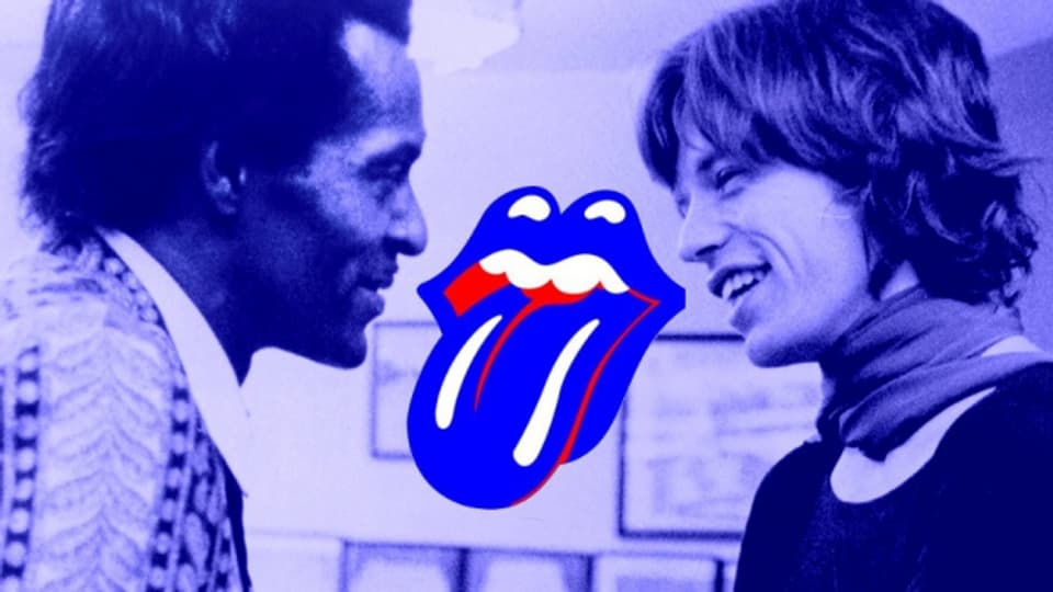 Idol & Fan - Die Rock'n'Roll-Legende Chuck Berry mit Mick Jagger, dem Sänger der Rolling Stones