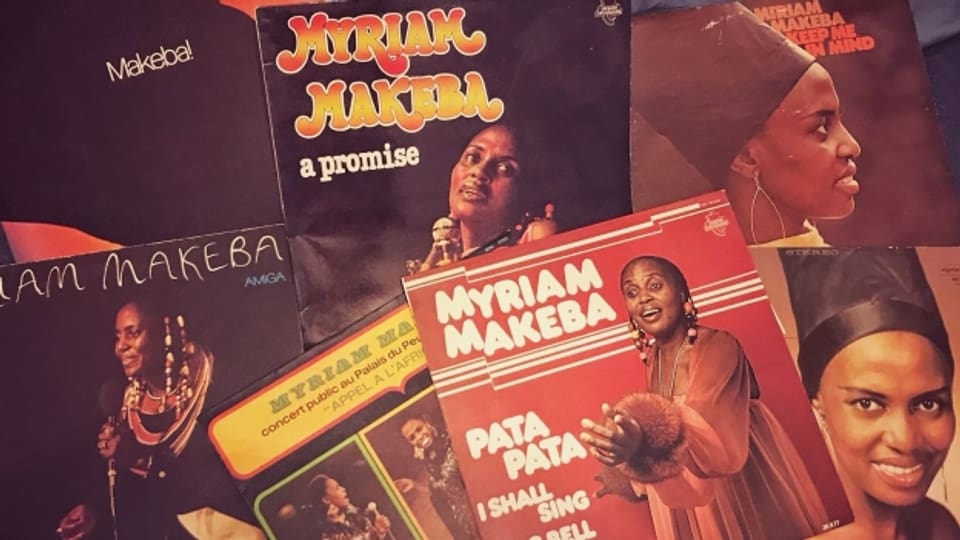 Einige Miriam Makeba Platten aus meiner Sammlung.
