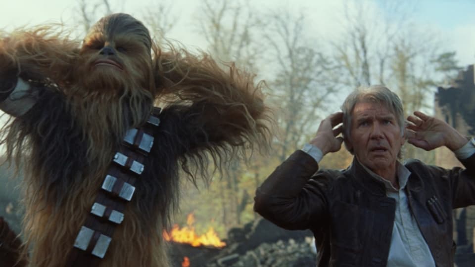 Die alten Helden sind zurück: Chewbacca (Peter Mayhew) und Han Solo (Harrison Ford).