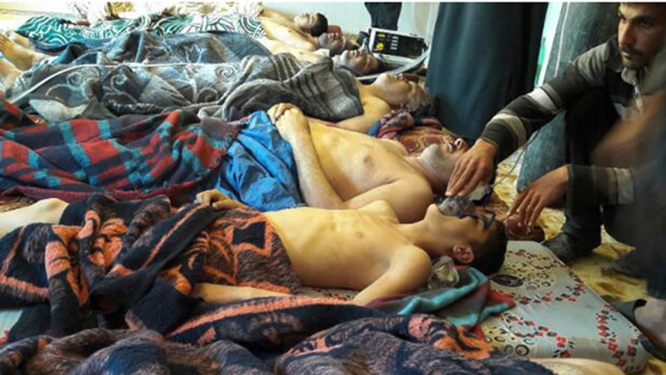 Opfer des Giftgasangriffs in Syrien