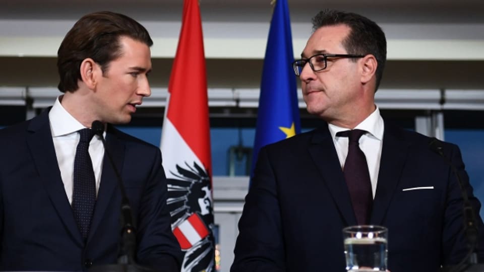 Österreichs neue Regierung: Bundeskanzler Sebastian Kurz (l.) und sein Vize Heinz-Christian Strache.