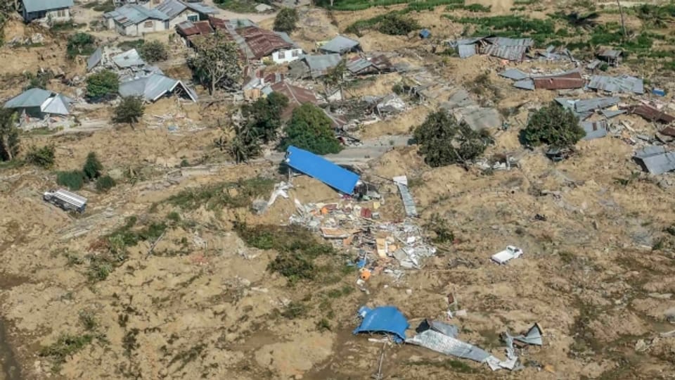 Die indonesische Stadt Palu wurde vom Erdbeben und vom nachfolgenden Tsunami zu grossen Teilen zerstört.