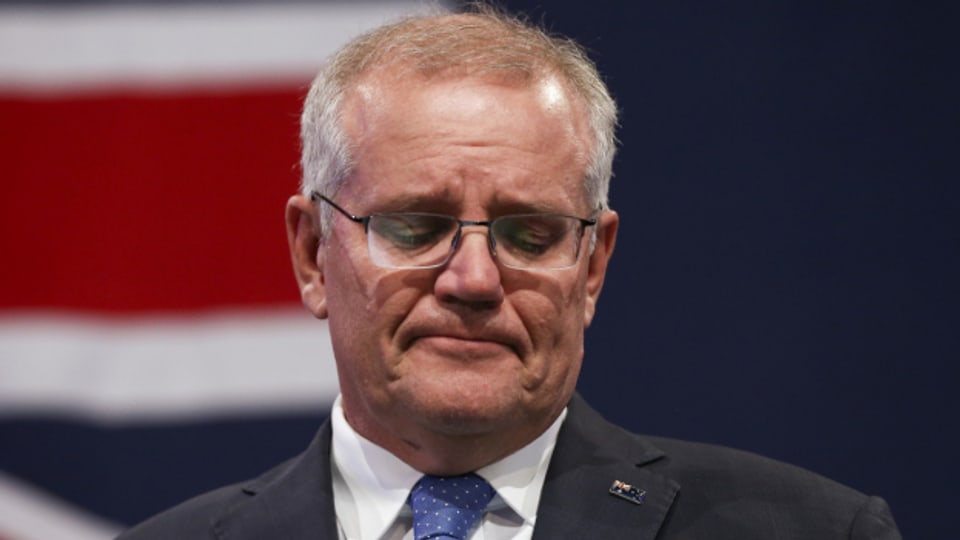 Abgewählt: Australiens Premierminister Scott Morrison hat mit seiner konservativen Partei eine Niederlage eingefahren.
