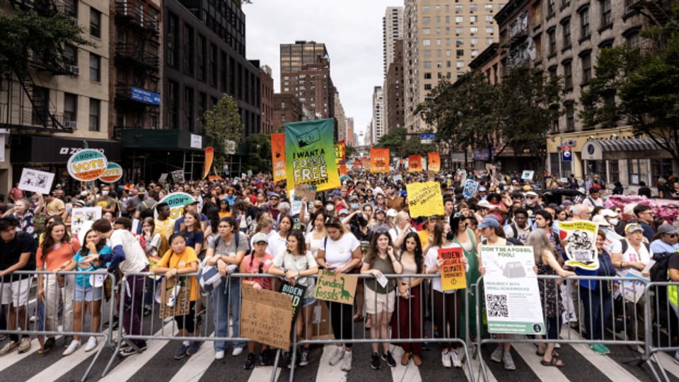 Im Vorfeld der UNO-Generalversammlung gab es in New York grössere Demonstrationen.